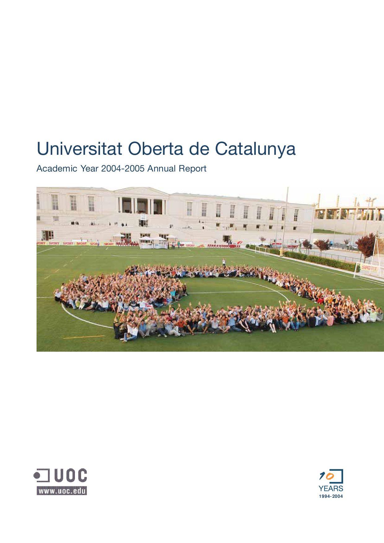 Annual Report 2004-2005 by Universitat Oberta - Issuu